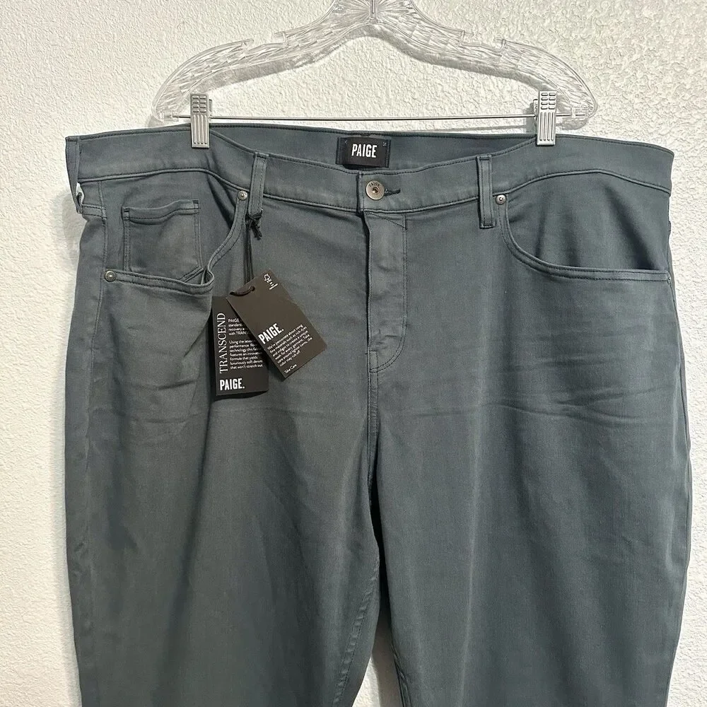PAIGE Jeans Men’s Size 44 NORMANDIE Straight Blue Storm Sky Stretch Denim Pants - Picture 2 of 15